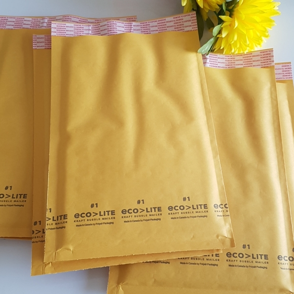 20 pcs ECOLITE Kraft Bubble Envelopes #1 7"x11.25" - Picture 2 of 3